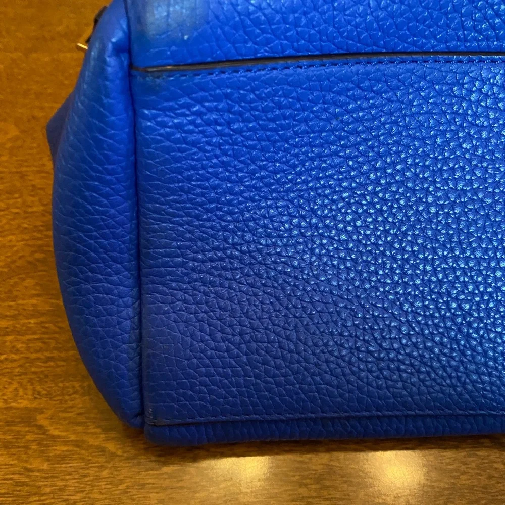 Authentic Kate Spade cobalt blue leather handbag. - Picture 3 of 6